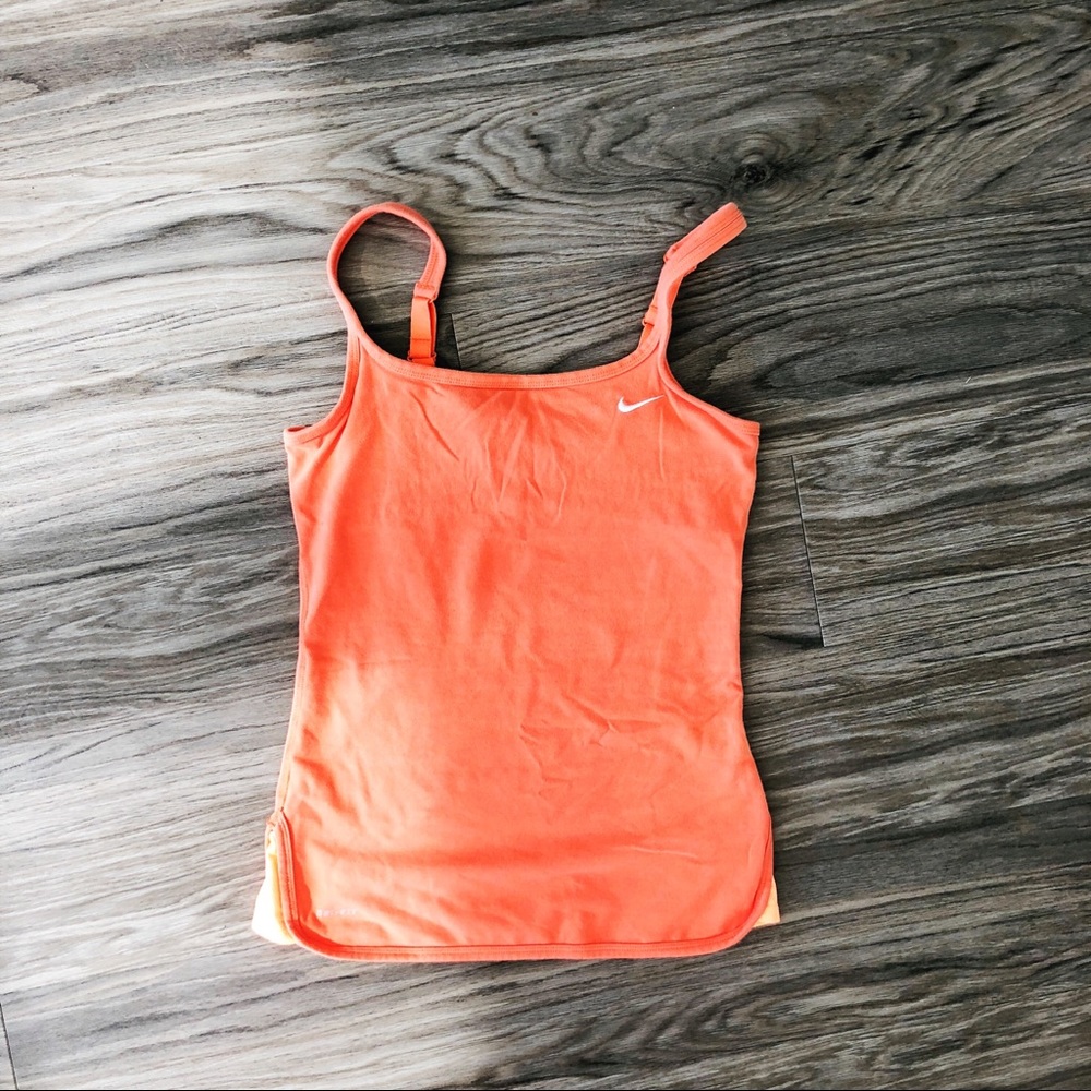 Orange Nike Dry Fit Soft Workout Tank Top